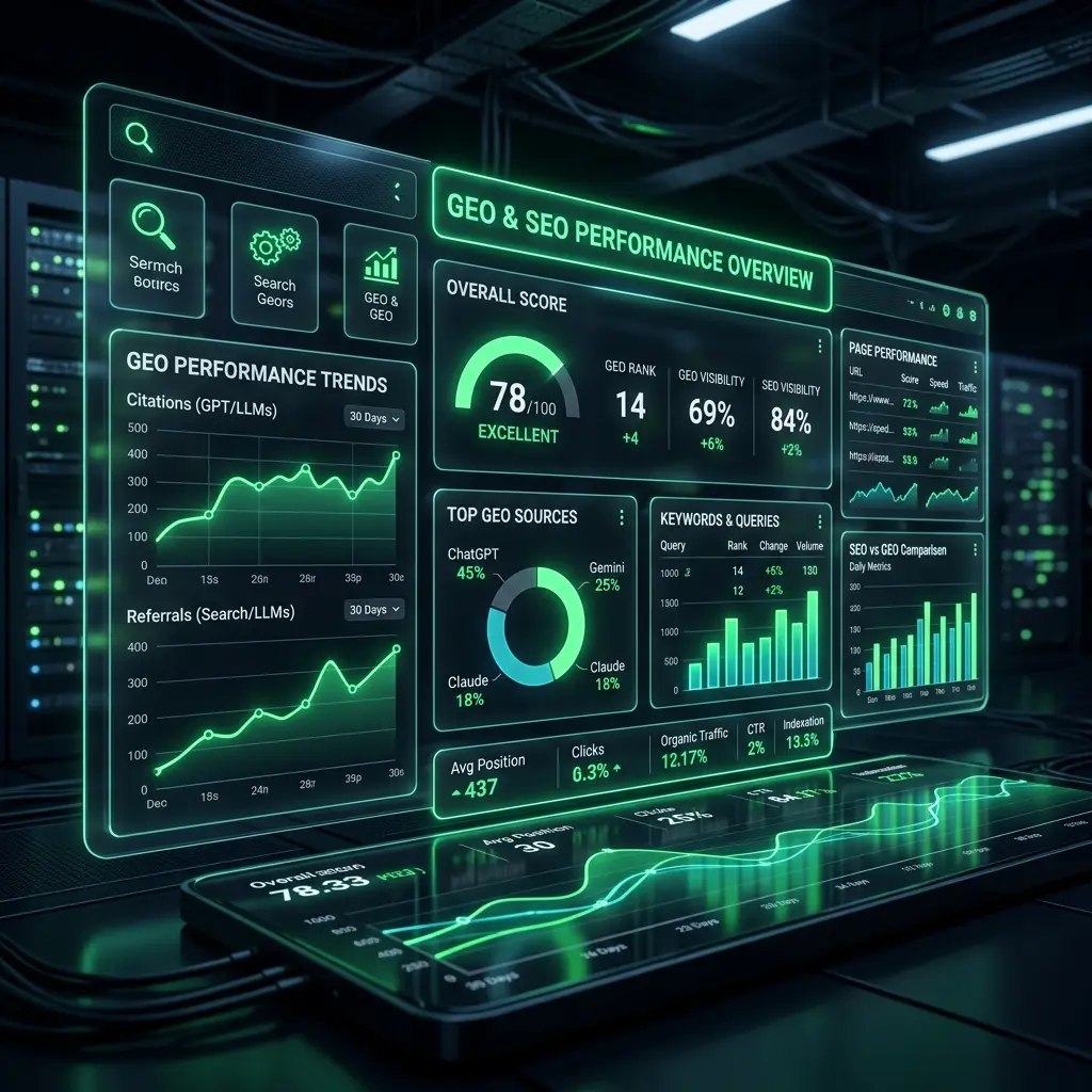 GEO Metrics and Citation Dashboard